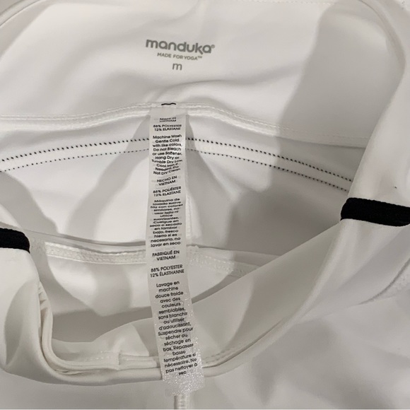 Manduka Luminous Capri White Yoga Leggings Sz M - Picture 4 of 11